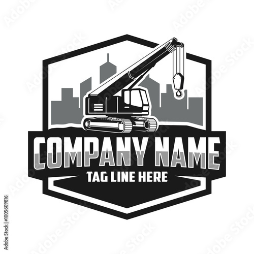 Crawler Crane, Logo Vector