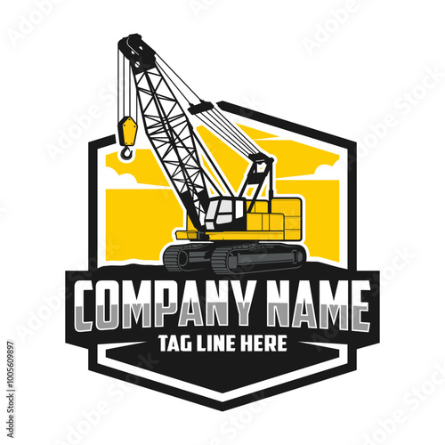 Crawler Crane, Logo Vector