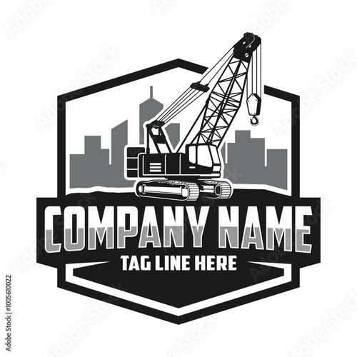 Crawler Crane, Logo Vector