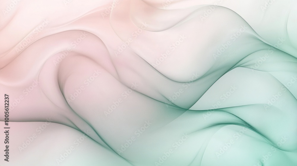 Obraz premium Soft, flowing abstract design with gentle colors creating a calming visual effect.