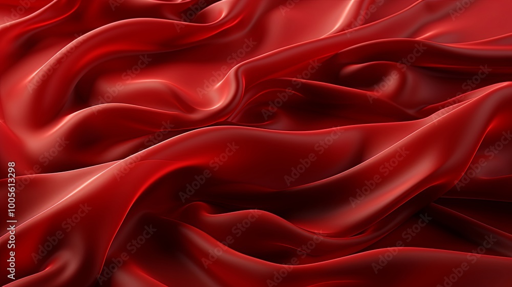 A Crimson Canvas of Draped Fabric, Softly Illuminated by an Ethereal Light A Crimson Canvas of Draped Fabric, Softly Illuminated by an Ethereal Light