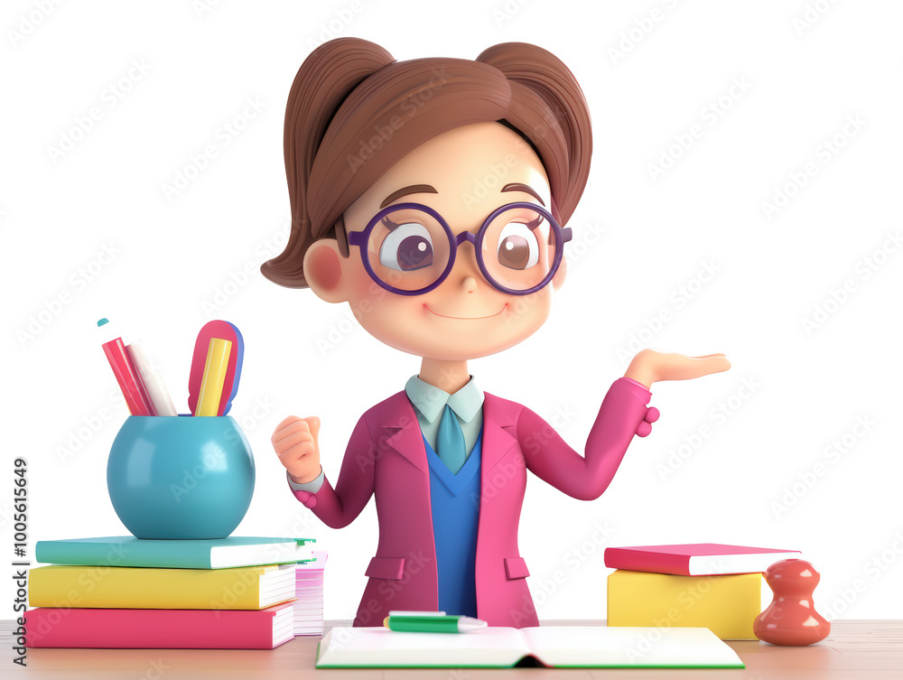 teacher isolsted white background teacher isolsted white background