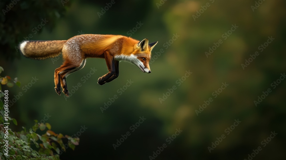 Obraz premium Red Fox Leap.