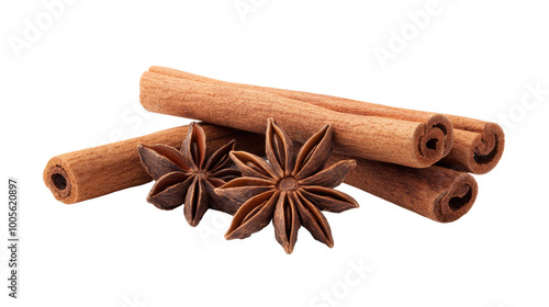 Fototapeta Naklejka Na Ścianę i Meble -  cinnamon stick on a transparent background