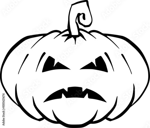 Pumpkin - squash for Halloween or Thanksgiving flat icon photo