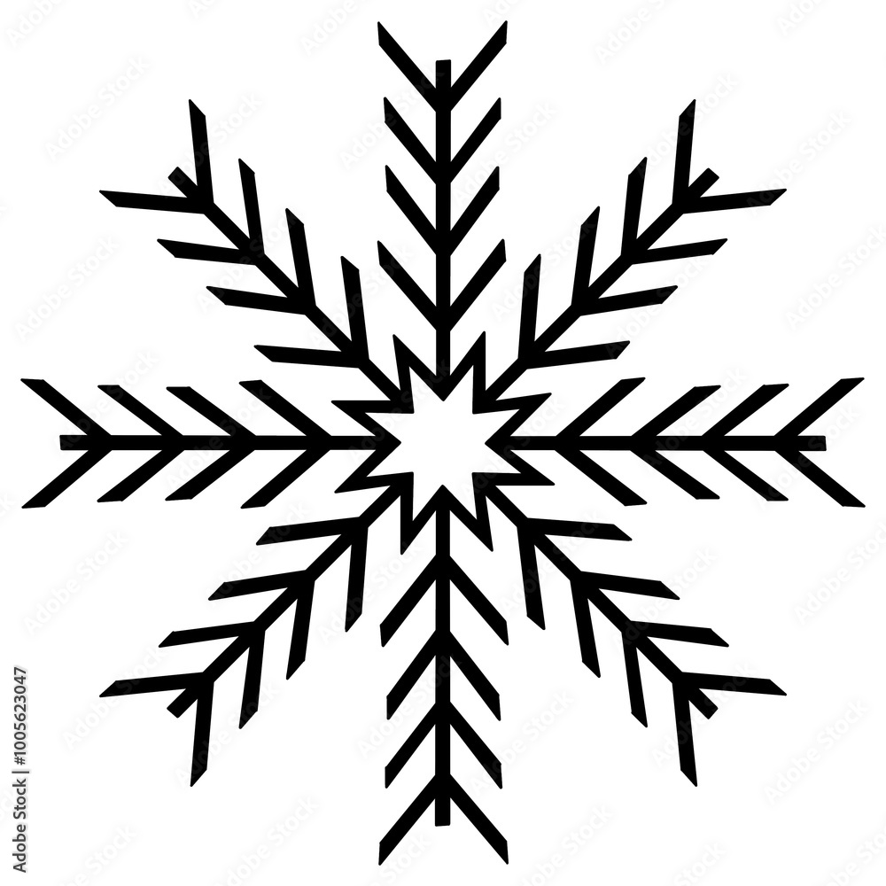 black and white snowflake black and white snowflake