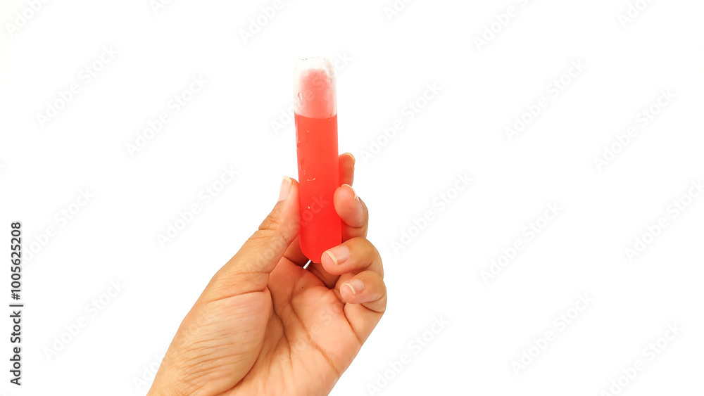 Homemade Es Potong, Traditional Old School Popsicle Ice Cream from Indonesia. Homemade Es Potong, Traditional Old School Popsicle Ice Cream from Indonesia.