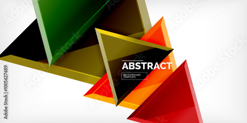 Free Download Triangle glass shapes geometric abstract background. Vector Illustration For Wallpaper, Banner, Background, Card, Book Illustration, landing page - GFXLoad