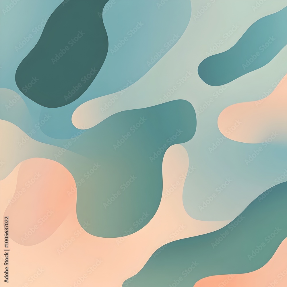 Serene and Ethereal Soft Pastel Gradient Background with Organic Amorphous Flowing Shapes in Muted Hues of Blue Green and Peach Abstract Minimalist Digital with a Dreamlike Serene and Ethereal Soft Pastel Gradient Background with Organic Amorphous Flowing Shapes in Muted Hues of Blue Green and Peach Abstract Minimalist Digital with a Dreamlike