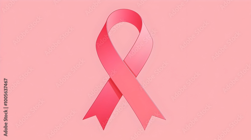 Powerful pink ribbon icon a bold and impactful symbol for breast cancer awareness with a dynamic and expressive graphic design influenced by 20th century pop art Powerful pink ribbon icon a bold and impactful symbol for breast cancer awareness with a dynamic and expressive graphic design influenced by 20th century pop art