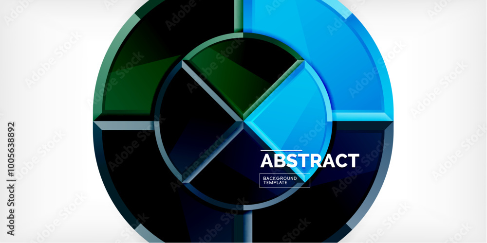 Obraz premium Triangle circles background. Vector Illustration For Wallpaper, Banner, Background, Card, Book Illustration, landing page