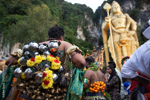 Hindu Devotees take part in the Thaipusam festival in Batu caves, Malaysia.