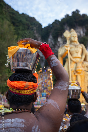 Hindu Devotees take part in the Thaipusam festival in Batu caves, Malaysia.