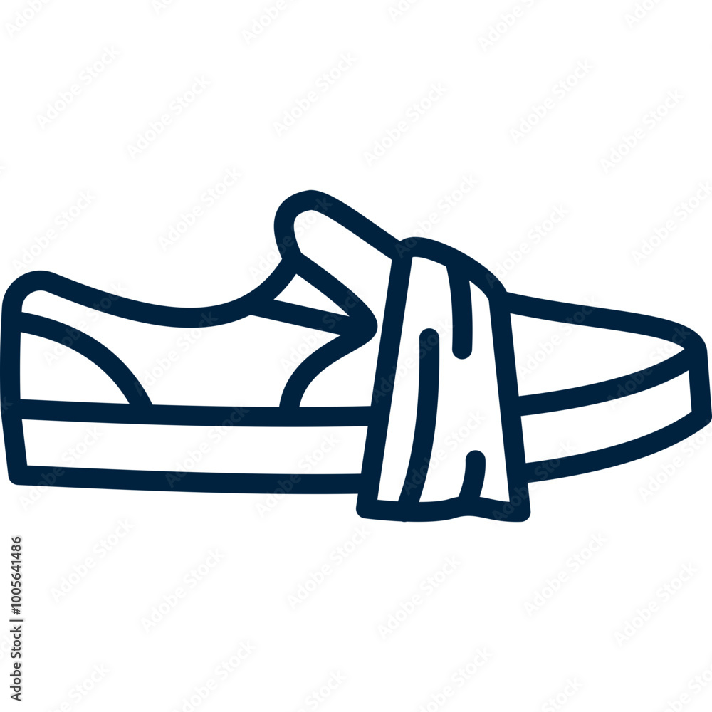 Shoes Cleaning Line Icon Shoes Cleaning Line Icon