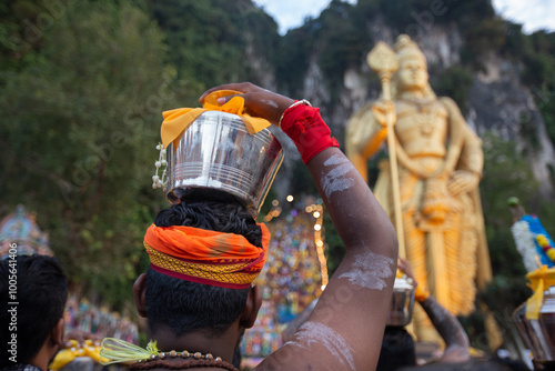 Hindu Devotees take part in the Thaipusam festival in Batu caves, Malaysia.