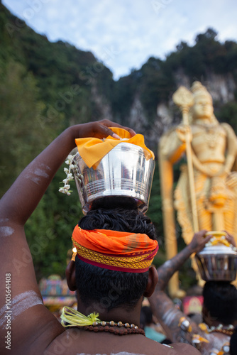 Hindu Devotees take part in the Thaipusam festival in Batu caves, Malaysia.
