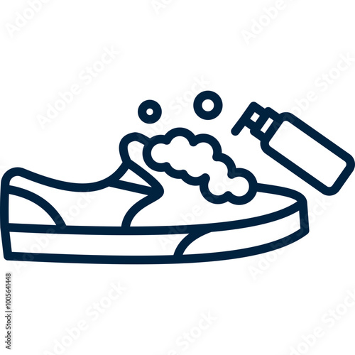 Shoes Cleaning Line Icon