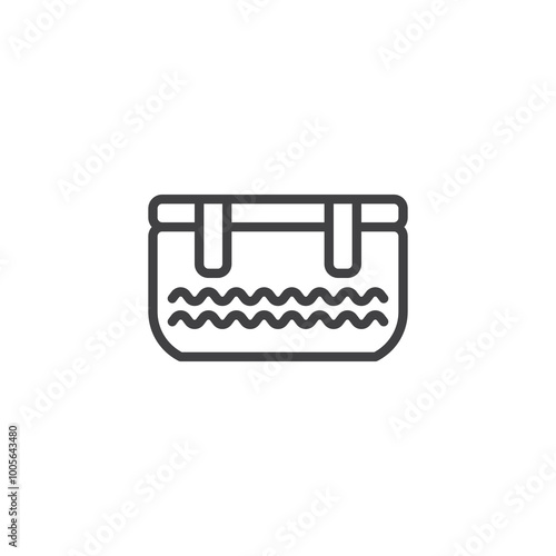 Watertight line icon