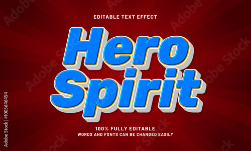 hero spirit editable text effects with a superhero and kids theme