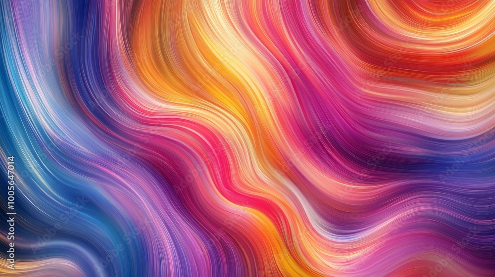 Colorful abstract swirling pattern, vibrant and