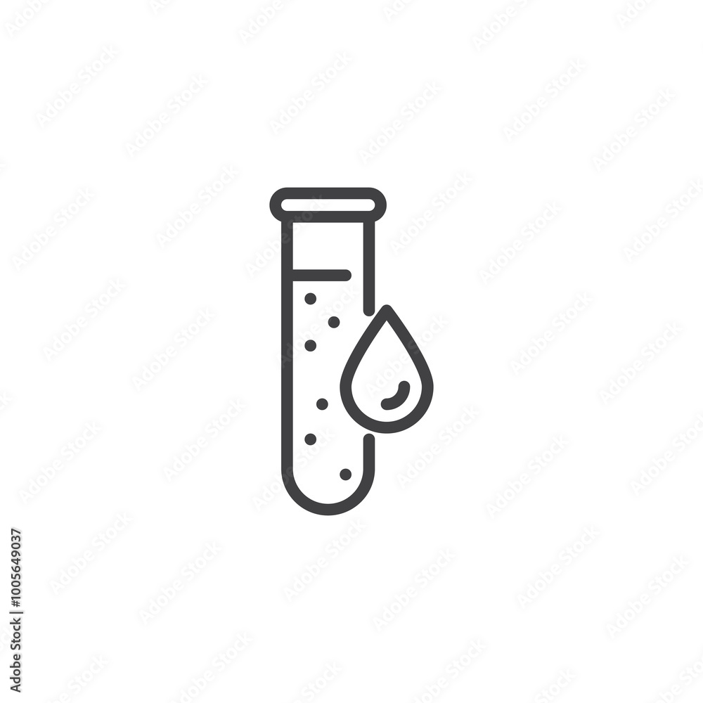 Waterproof Test line icon Waterproof Test line icon