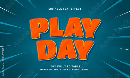 play day editable text effects with a joy and game theme photo