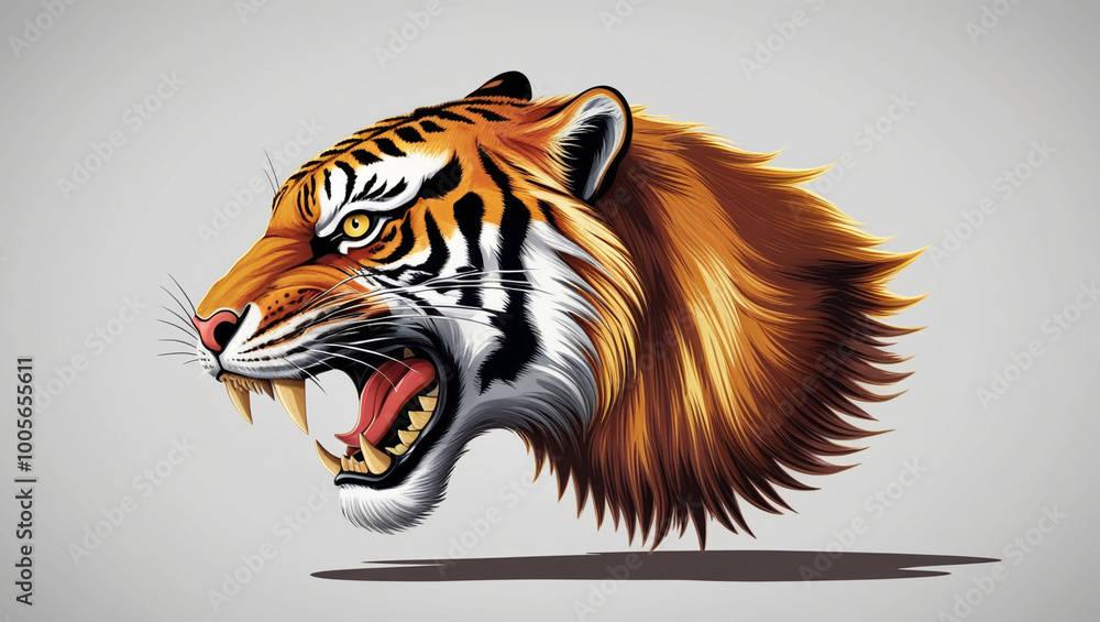 A highly detailed vibrant and majestic head A highly detailed vibrant and majestic head