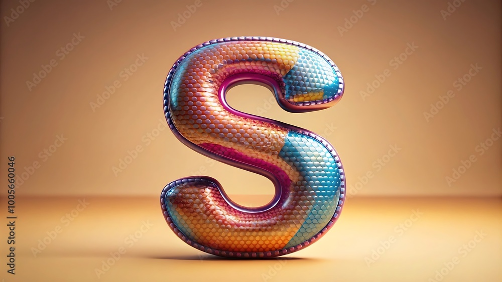 Obraz premium English Alphabet Letters inflate Bubble 3D effect