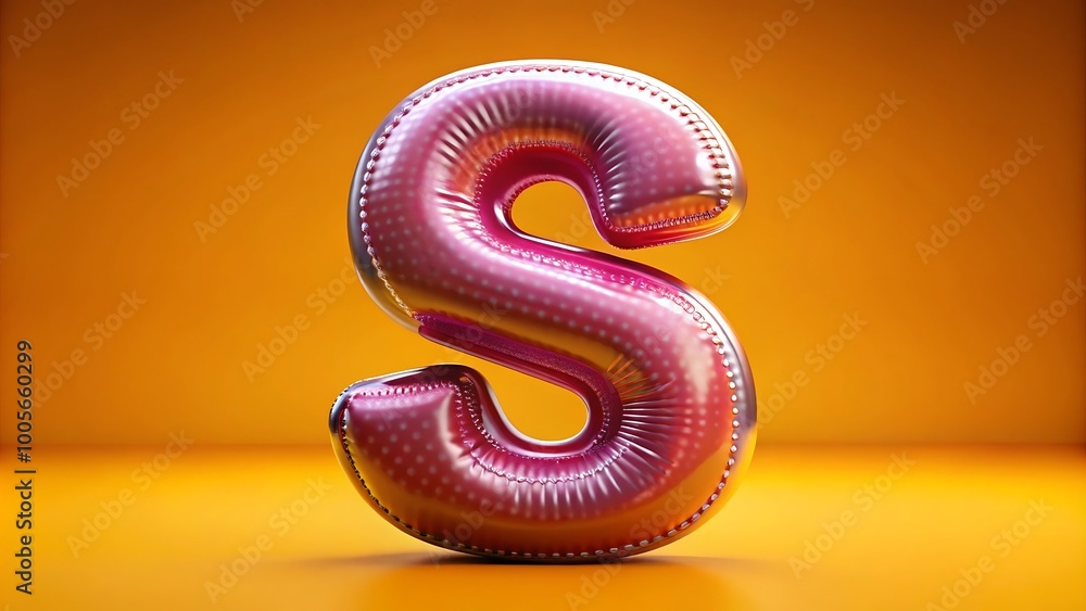 Fototapeta premium English Alphabet Letters inflate Bubble 3D effect