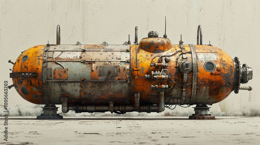 Rusty Futuristic Spaceship Concept Art Rusty Futuristic Spaceship Concept Art