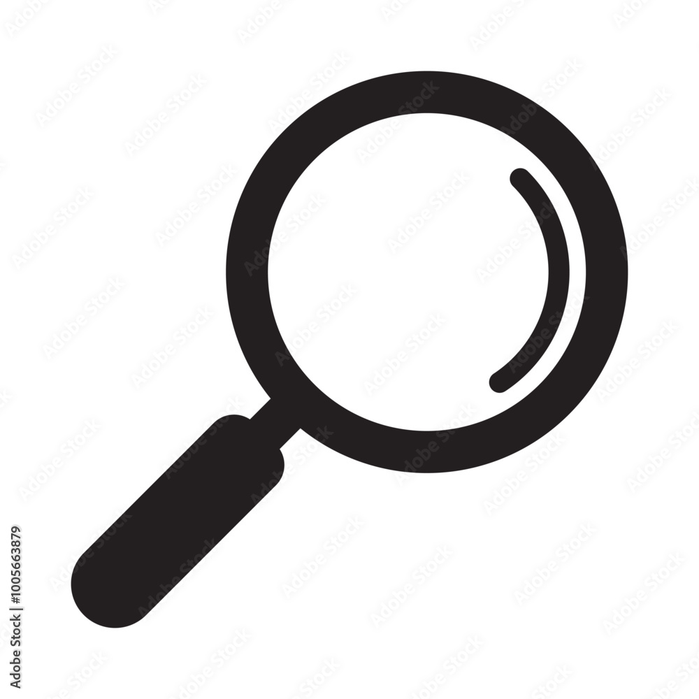 Magnifying glass icon, magnifier or loupe icon. Search icon. Magnifying glass icon, magnifier or loupe icon. Search icon.