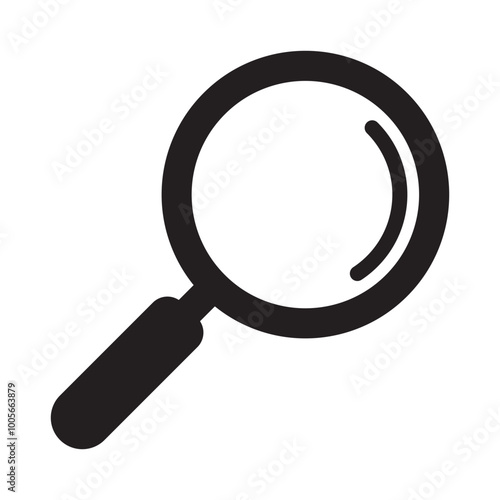 Magnifying glass icon, magnifier or loupe icon. Search icon.