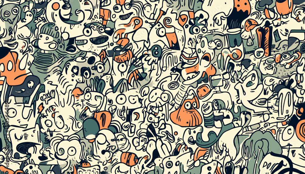 Naklejka premium seamless pattern with flowers and butterflies