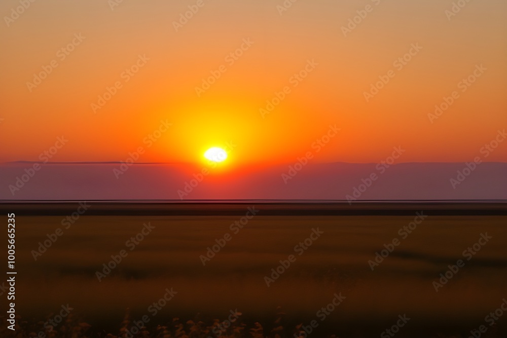 Majestic Sunset Isolated on White Background Generative AI illustration Majestic Sunset Isolated on White Background Generative AI illustration