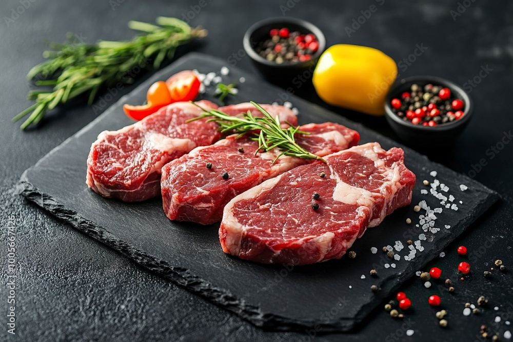 Marbled beef steaks as a background close-up. Cooking. Fresh meat. generative ai Marbled beef steaks as a background close-up. Cooking. Fresh meat. generative ai
