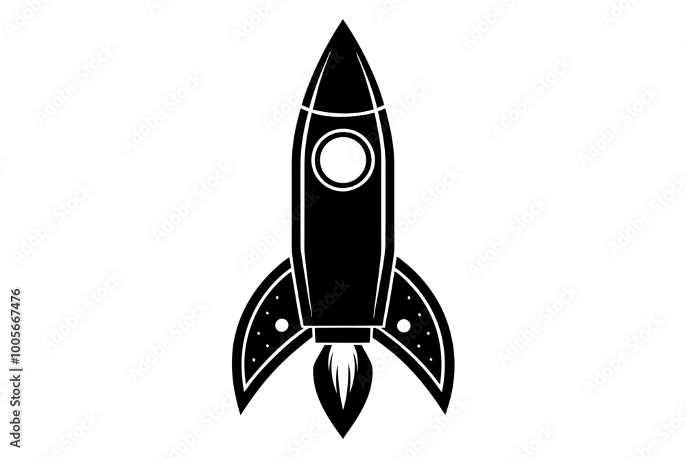 Rocket icon, Space ship vector silhouette
Rocket icon, Space ship vector silhouette