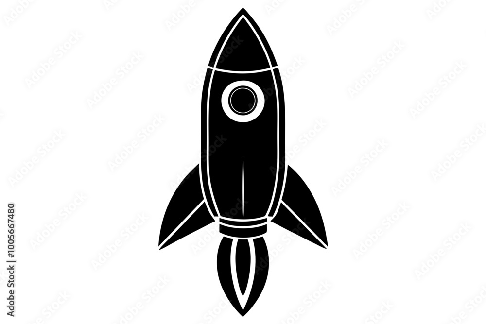 Rocket icon, Space ship vector silhouette
Rocket icon, Space ship vector silhouette