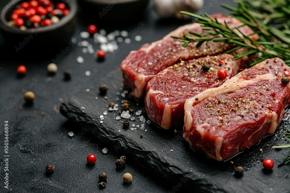 Marbled beef steaks as a background close-up. Cooking. Fresh meat. generative ai Marbled beef steaks as a background close-up. Cooking. Fresh meat. generative ai