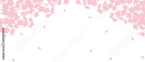 桜のシルエットの背景
