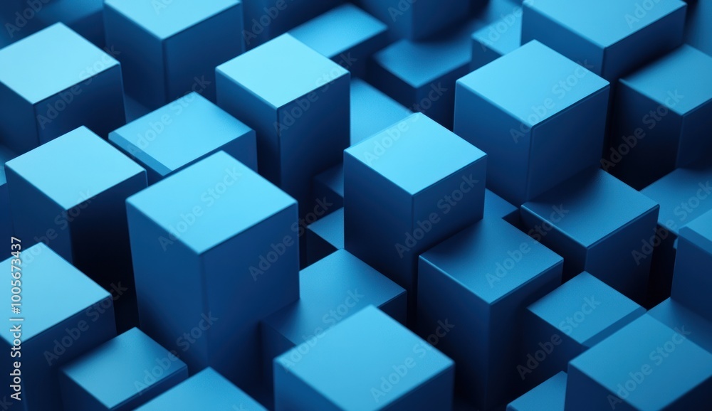 Abstract Blue Cube Pattern Abstract Blue Cube Pattern