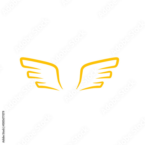 gold wings logo design