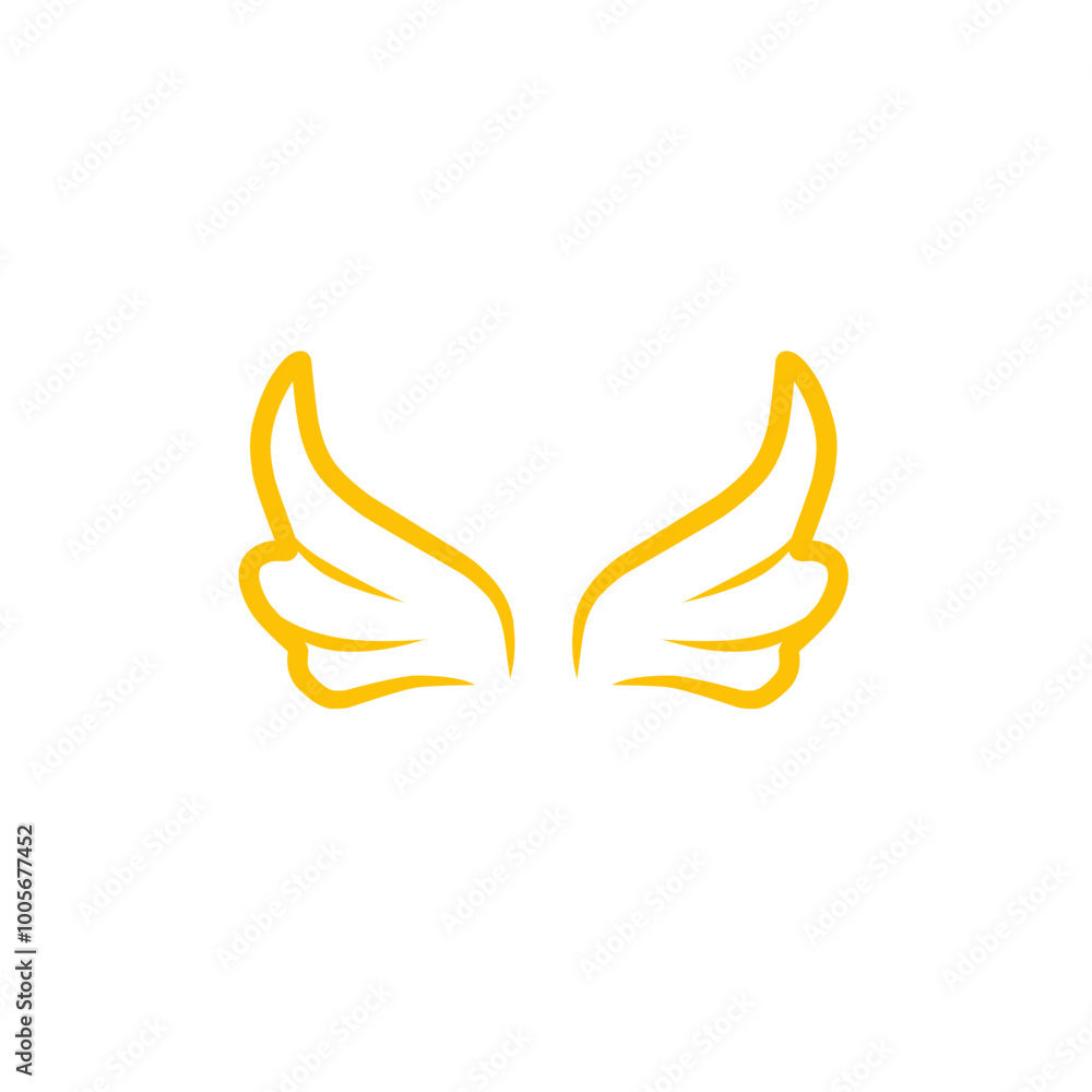 Fototapeta premium gold wings logo design