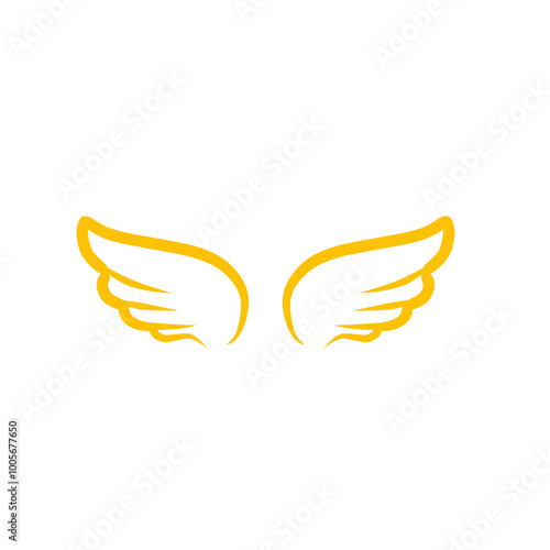 gold wings logo design