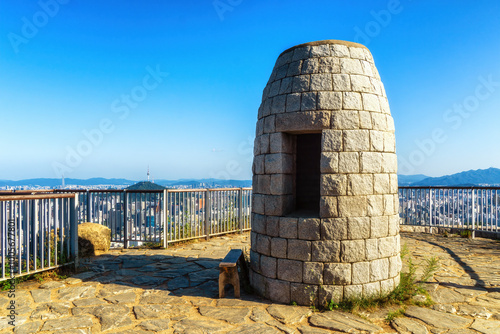 Smoke Beacon Site at the summit of  Mountain in Seoul. photo