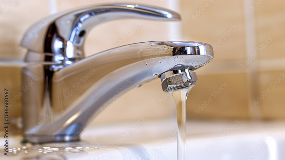 Close-Up of a Leaking Faucet Dripping Water onto a White Porcelain Sink, Emphasizing the Urgency of Repairing a Product Issue Close-Up of a Leaking Faucet Dripping Water onto a White Porcelain Sink, Emphasizing the Urgency of Repairing a Product Issue