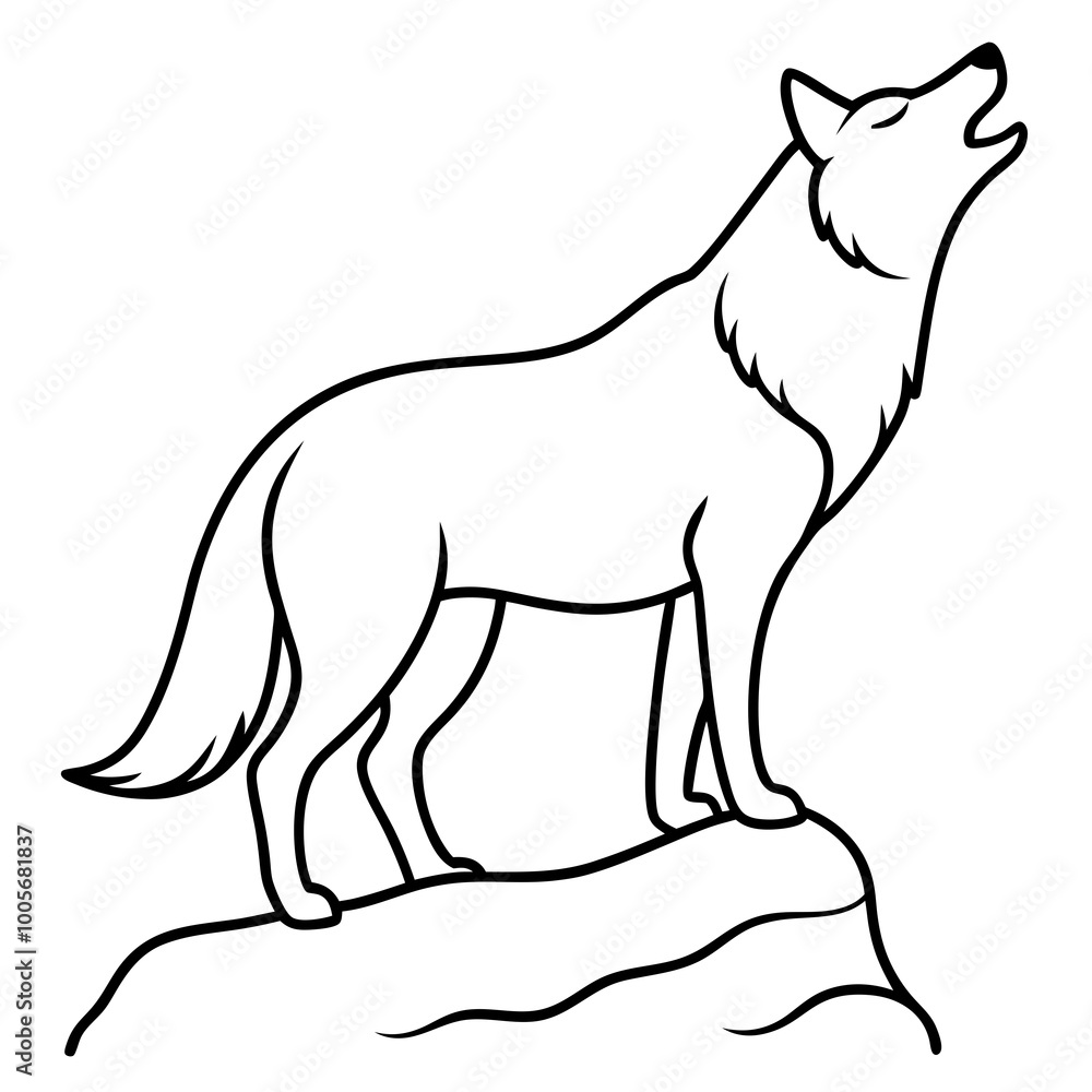 Obraz premium Standing on a Mountain Peak Vector Illustration