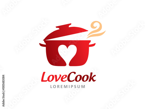 Love Cook logo symbol or icon template