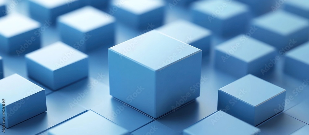 Abstract Blue Cube Pattern Abstract Blue Cube Pattern