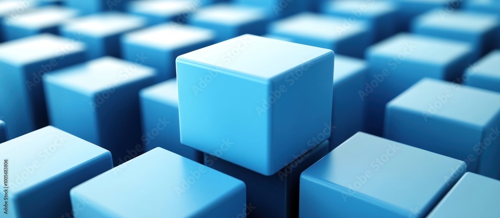 Abstract Blue Cube Pattern Background Abstract Blue Cube Pattern Background