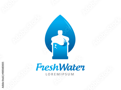 Fresh Water logo symbol or icon template